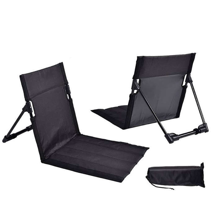 Black - Folding Chair New Lightweight Foldable Beach Chair With Backrest Camping Seat Outdoor Beach