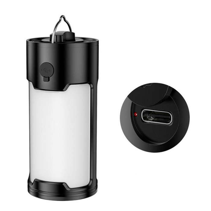 LED Camping Lantern Rechargeable Built-in 18650 Battery Portable Tent Lamp Outdoor Waterproof Campin