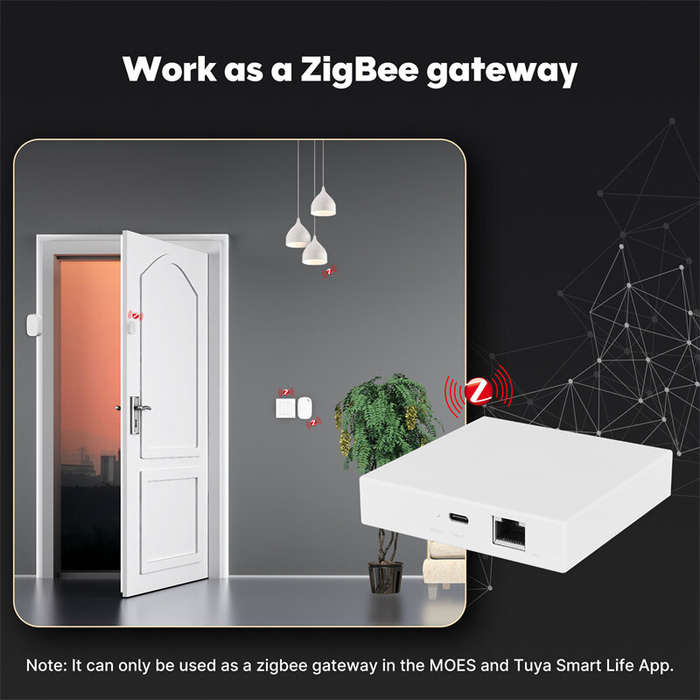 Moes Matter Smart Zigbe Home Bridge Matter Wired Gateway Hub Support Voice Control Via Alexa Google