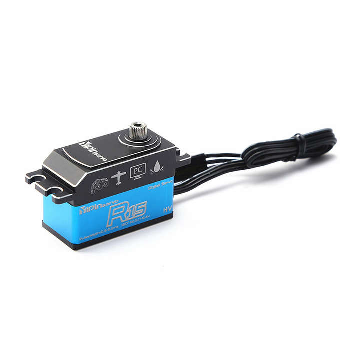 180 - YIPINSERVO 15KG Digital Servo Metal Gear Servo Waterproof for 1/8 1/10 Scale RC Cars Robot Man