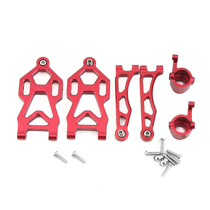 Blue - Front Upper Lower Swing Arms Steering Cup For 1/16 SCY 16101 16201 JJRC Q117 Q130 Q132 Metal