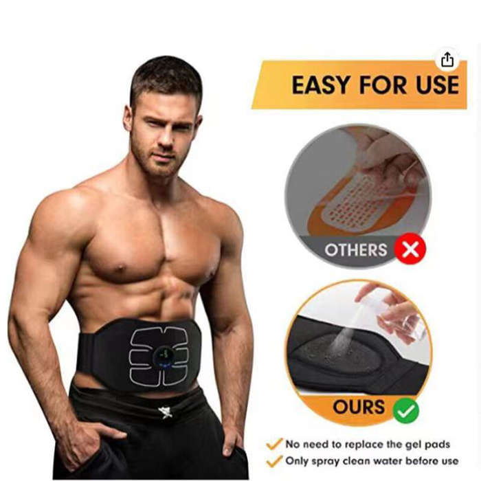 L/XL - Electric ABS Abdominal Belt Smart Body Massager Portable Lightweight Lazy Muscle Training Fit