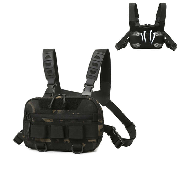 Black - ZANLURE Fishing Mini Tactical Bags 20L Capacity Waterproof Nylon Climbing Camping Backpacks
