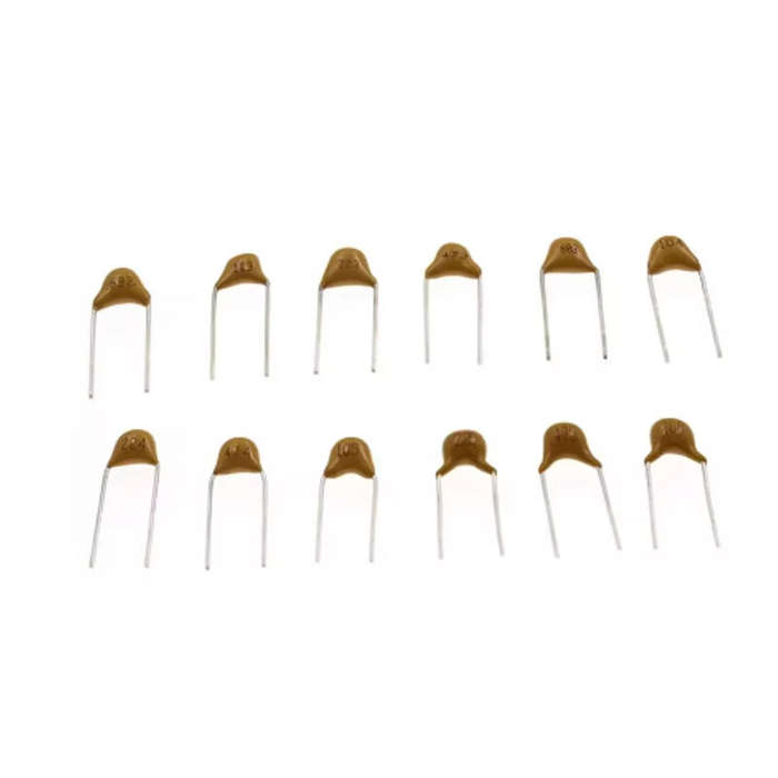 Kit - 480pcs Monolithic Ceramic Capacitor Assortment Kit 10pF-10uF 50V Fixed Capacitors High Tempera