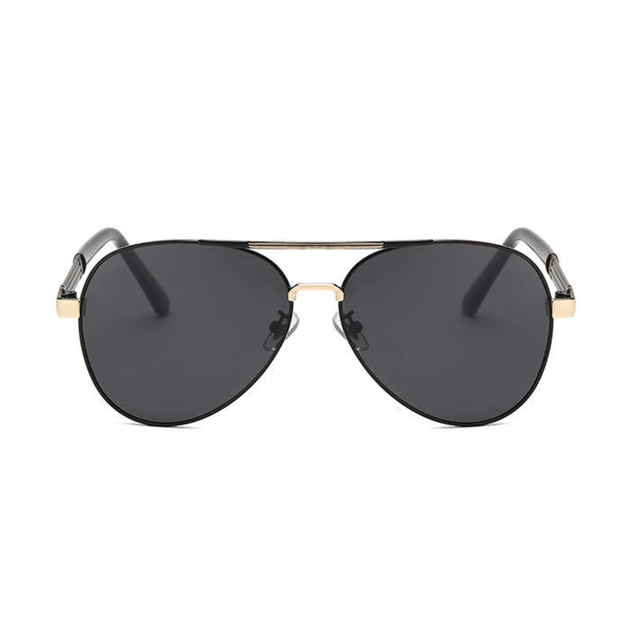 Black Gold - Men's Polarized Sunglasses Classic Fashion Metal Frame Pilot Sun Glasses for Traveling