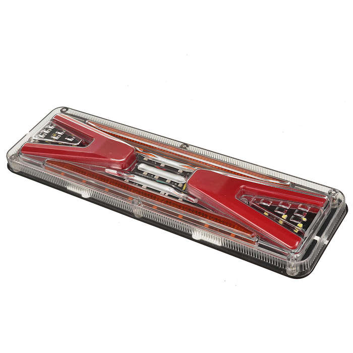12V - 12V / 24V 56LED Flowing Rear Tail Light Turn Signal Brake Indicator Light Reverse Lamp For Tra