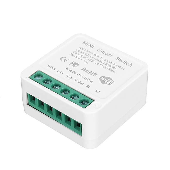 5Pcs 16A Mini Smart Wifi DIY Switch Support 2 Way Control Smart Home Automation Module Work with Ale
