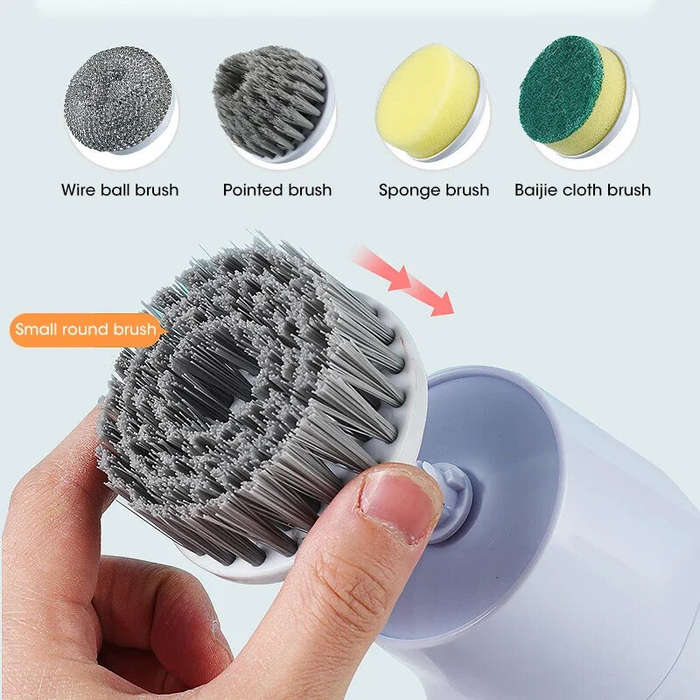 Light Purple - Electric Spin Scrubber Rechargeable Cleaning Brush IPX7 Waterproof 120 Min Work Time