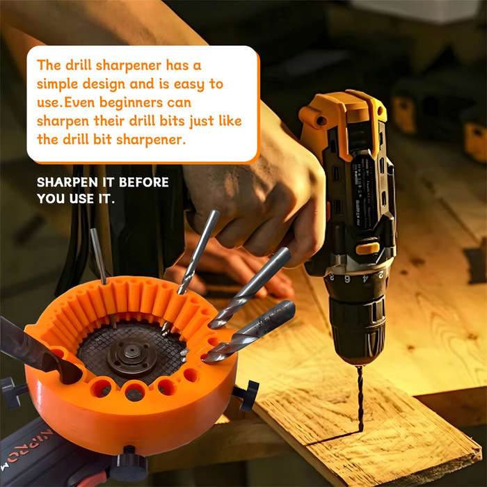 Set - Universal Drill Bit Sharpener Attachment Plastic 2-13mm Large Angle Milling Manual Tool Enhanc