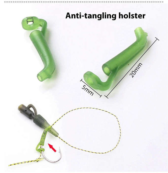 Black - Anmuka 420pcs Fishing Tackle Kit ABS Boxed Fishing Accessories Set with Hooks Swivels Beads