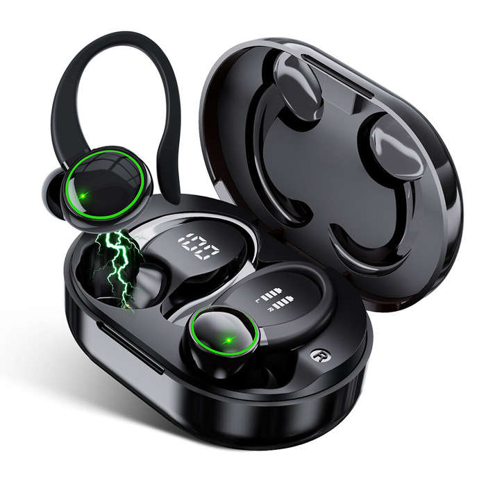 C16 TWS bluetooth 5.3 Earphone HiFi Stereo ENC Noise Cancelling 500mAh Battery IPX7 Waterproof LED D
