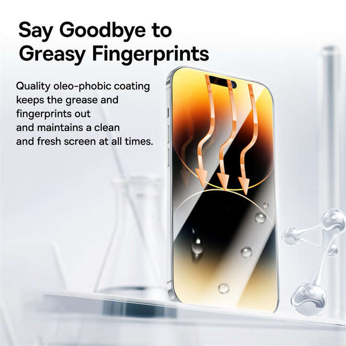 iPhone 15 - Baseus Corning Series Full-Coverage HD Tempered Glass Screen Protector for iPhone 15 15P