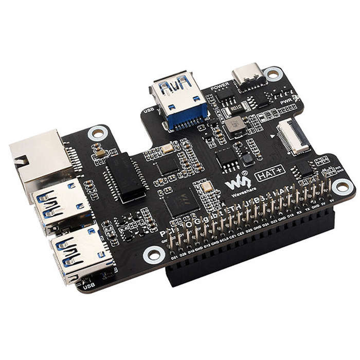 Raspberry Pi 5 PCIe to Gigabit Ethernet and USB 3.2 Gen1 HAT 3xUSB 3.2 Gen1 Gigabit Ethernet Pi5 PCI