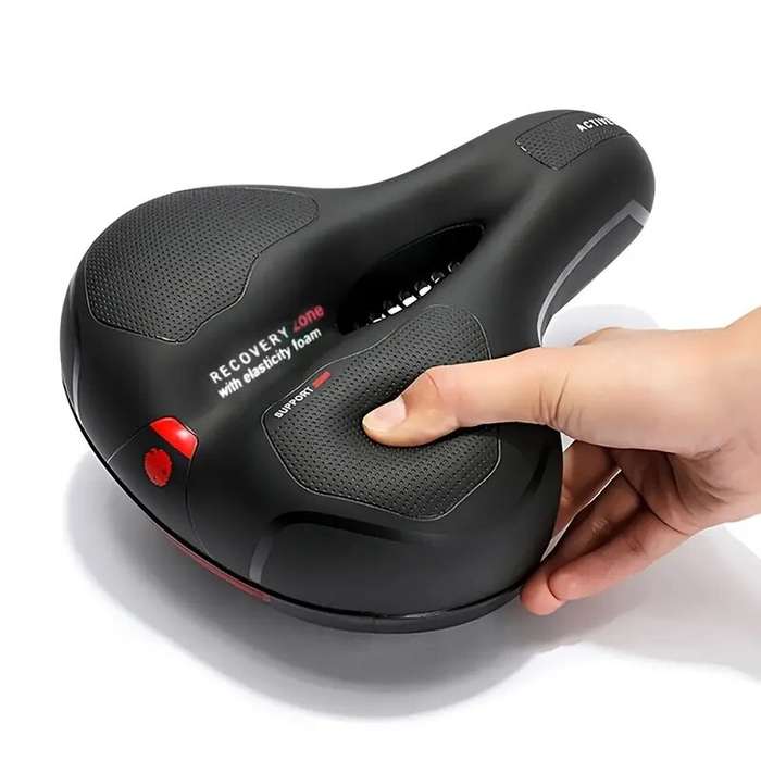 Red - 1pc Comfortable Breathable Bike Cushion Seat With Double-sided Shock Absorption Ball Suitable