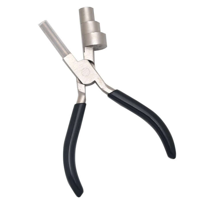 Black - 6" Wire Bending Pliers Stainless Steel Jaws Triple Barrel 13mm 17mm 22mm Jewelry Making Tool