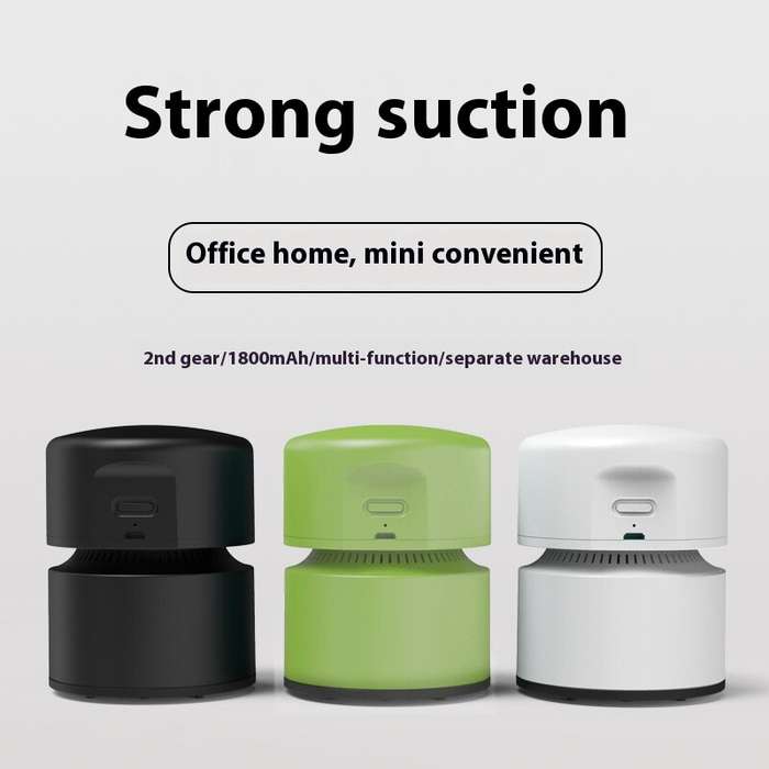 Green - USB Portable Handheld Vacuum Cleaner Mini 1800mAh Powerful Desktop Vacuum Cleaner Detachable