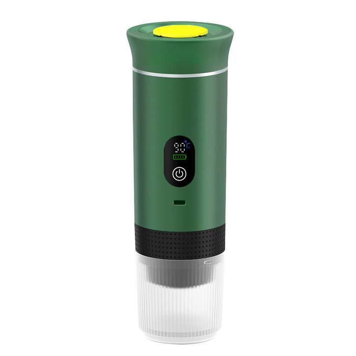 Green - Comfook Portable Espresso Coffee Machine USB Digital Display NS Capsule & Powder Extraction
