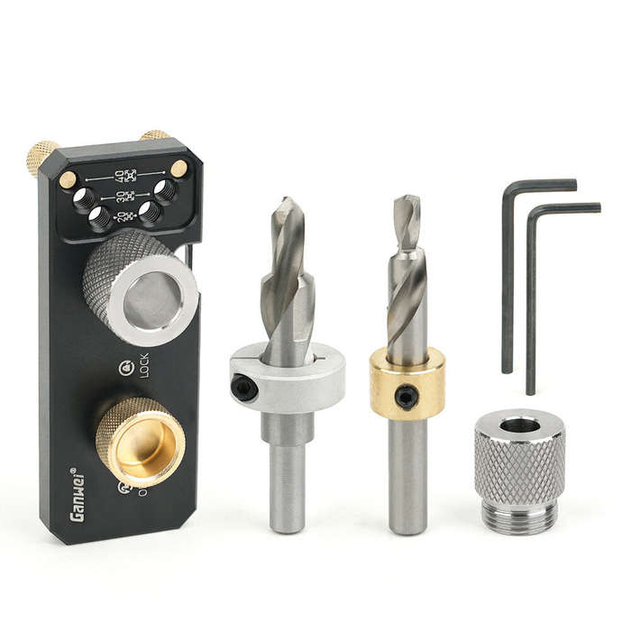Black - Aluminum Profile Drilling Jig 20/30/40 Series Profile Positioning Punching Locator Set with