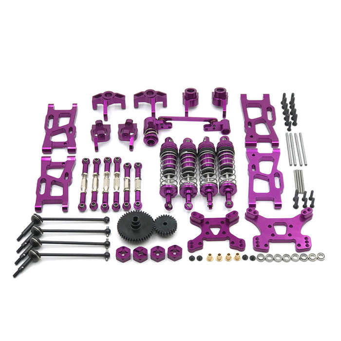 Gold - Metal Upgrade Parts WLtoys 144001 144010 124017 124019 Rlaarlo 1/14 1/12 AM X12 RC Car Shock