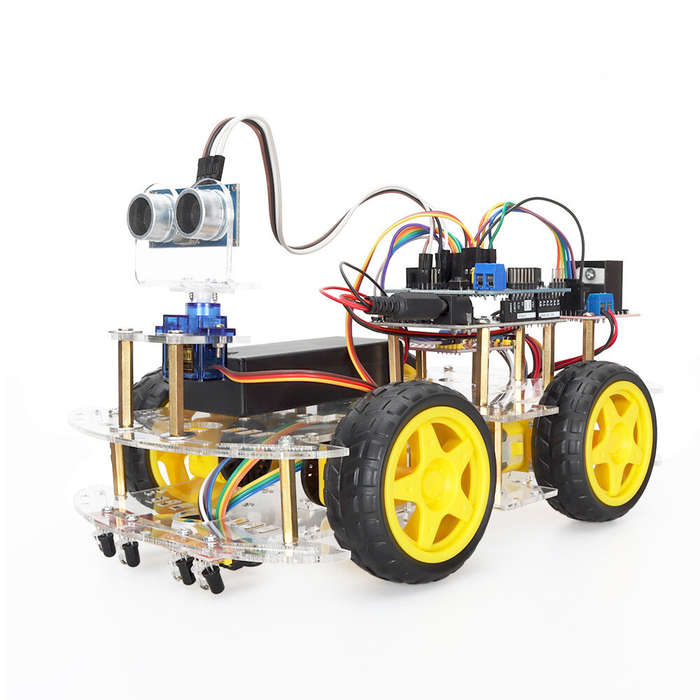 Smart Robot Car Starter Kit For Arduino Programming Electronic 4WD Robot Car Robotics Educational Ki