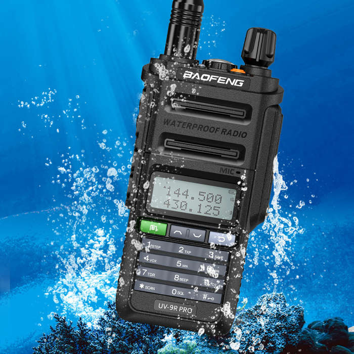 Black - Baofeng UV-9R PRO V2 128 Channels High-Power Walkie Talkie UV Dual Band CB Ham Radio IP68 Wa