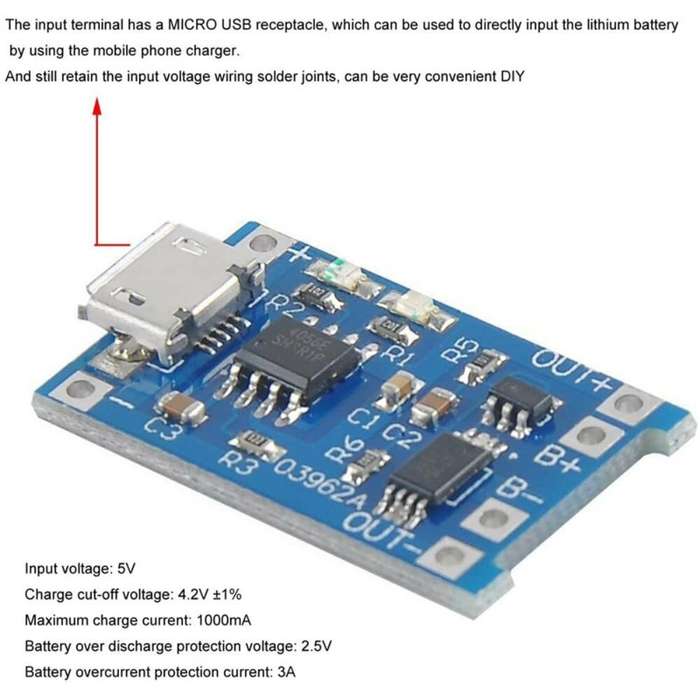 10PCS Lithium Battery Charging Module Set 5V 1A TP4056 Charging Modules + 5V 2A Charge Discharge Int