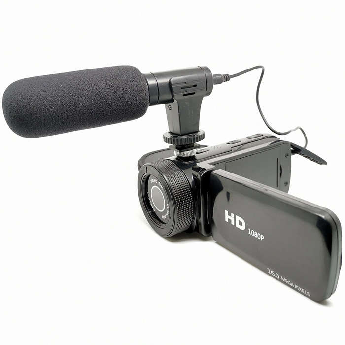 D100 1080P HD Digital Camera 16 Million Pixel Handheld DV Camcorder with Microphone Wide-angle Lens