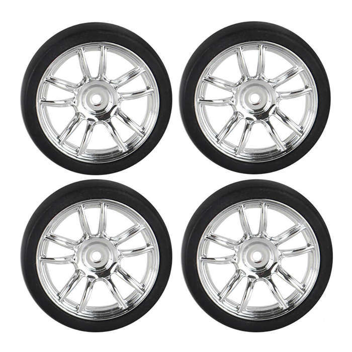 Silver D - 4PCS Upgraded LDRC 1801 1802 1803 1899 A01 A02 A86 A99 1/18 Drift RC Car Parts Tires Whee