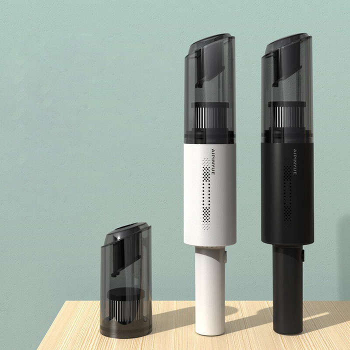White - AIPINYUE 120W Cordless Handheld Vacuum 6000PA High Suction 4.0ah Portable Mini Cleaner Wet &