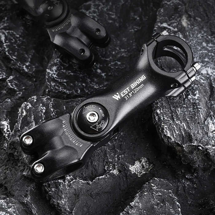 25.4*120mm - WEST BIKING 60 Adjustable Bicycle Handlebar Booster 25.4mm Aluminum Alloy Bike Front Fo