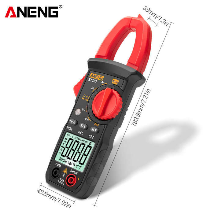 ANENG ST181 Digital Clamp Meter DC/AC Current 4000 Counts Multimeter Ammeter Voltage Tester Car Amp