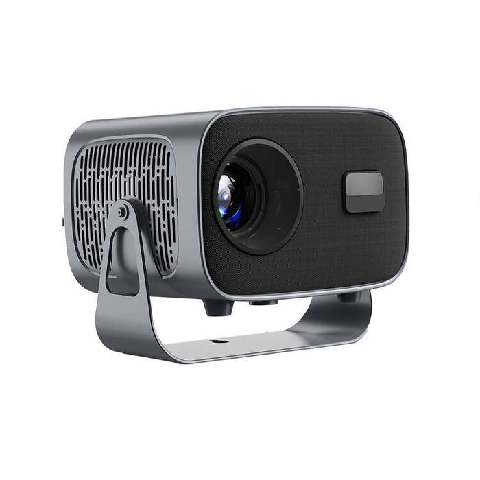 Grey - HY310 Mini LED Projector Android 11.0 OS Electric Focus 1080P Supported Dual-5G-WIFI 390 Ansi