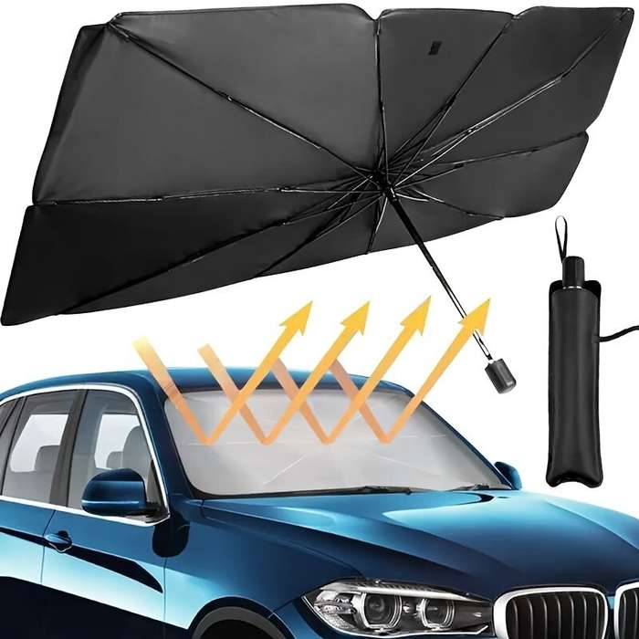 L - Car Front Windshield Sunshade Umbrella Portable Foldable Design Anti-UV Car Sunshade Windshield