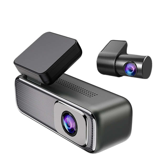 Black - 4K+1080P Dual Recording Dash Cam Invisible High-Definition Driving Recorder Front And Rear D