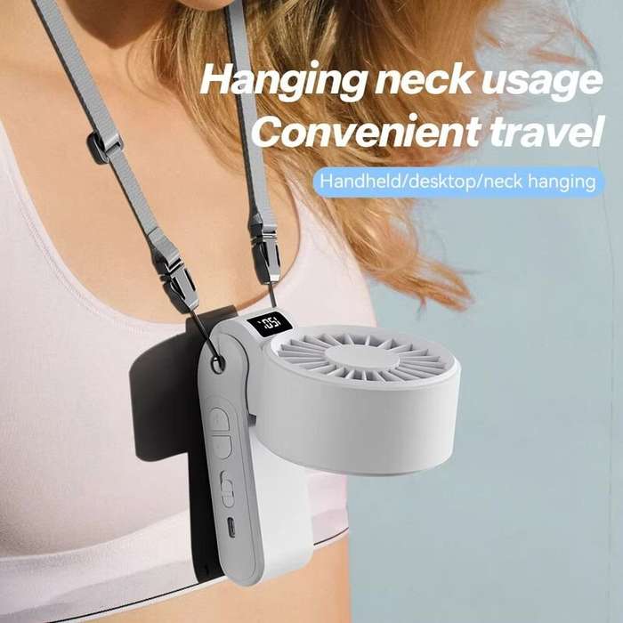 Black - Foldable Handheld Fan 150 High Speed Adjustable Noise Free USB Rechargeable 5000mAh Lightwei