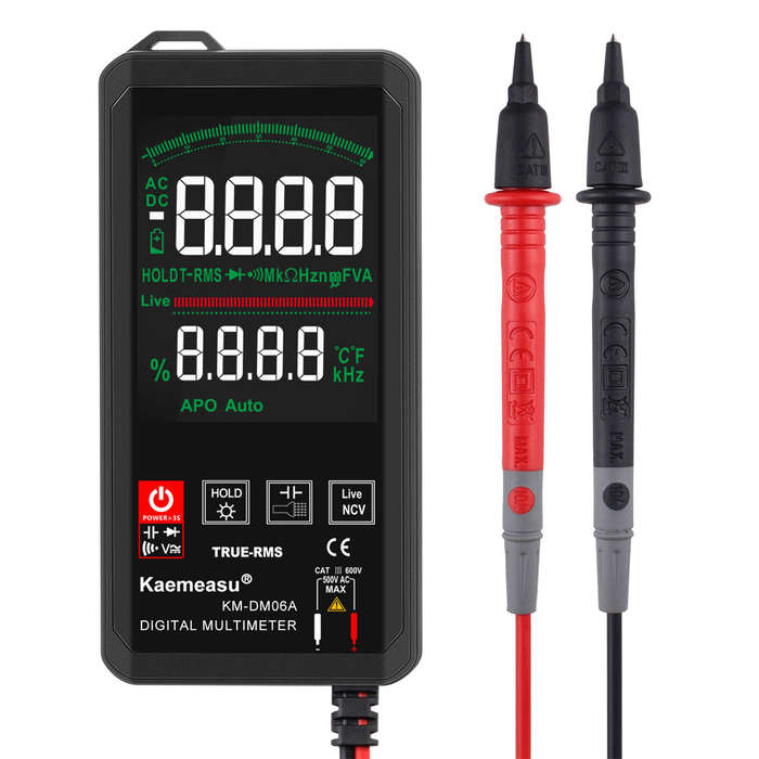 Kaemeasu KM-DM06A 6000 Counts Smart Mini Touch Digital Multimeter with Color Screen True RMS Measure