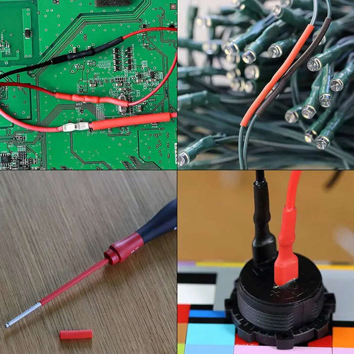 270Pcs 3:1 Shrink Ratio Dual Wall Adhesive Lined Heat Shrink Tubing Tube 3/8" 1/4" 3/16" 1/8" 3/32"