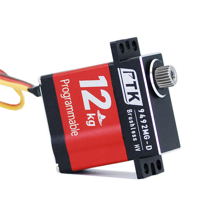 Red - PTK 9492 MG-D 9g 12KG High Torque Stainless Steel Gear Waterproof Brushless Digital RC Servo f