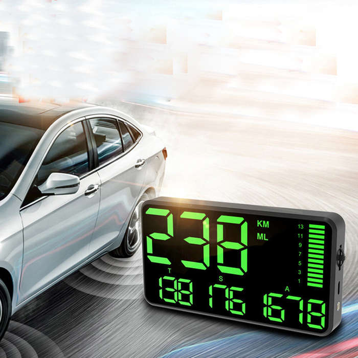 #1 - Head Up Display for Car GPS Speedometer Speedometer Digital Display HUD MPH/KMH with Over Speed