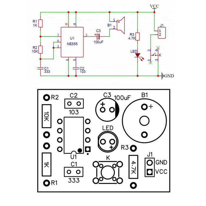 #0 - Electronic Circuit DIY Production Analog Telegraph DIY Spare Parts Welding Training DIY Kit