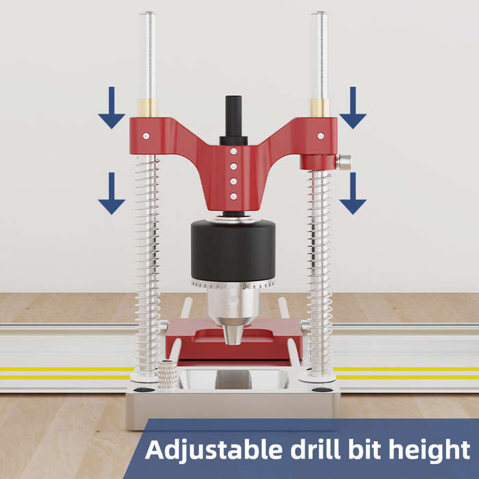 Red - ENJOYWOOD Precision Track Saw Rail Drill Guide Drilling Jig Hole Punch Locator for for Straigh