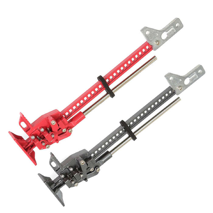 Red - Simulation Slideable Metal Jack Lift Tool for 1/10 RC Rock Crawler Car Upgrade Parts Compatibl