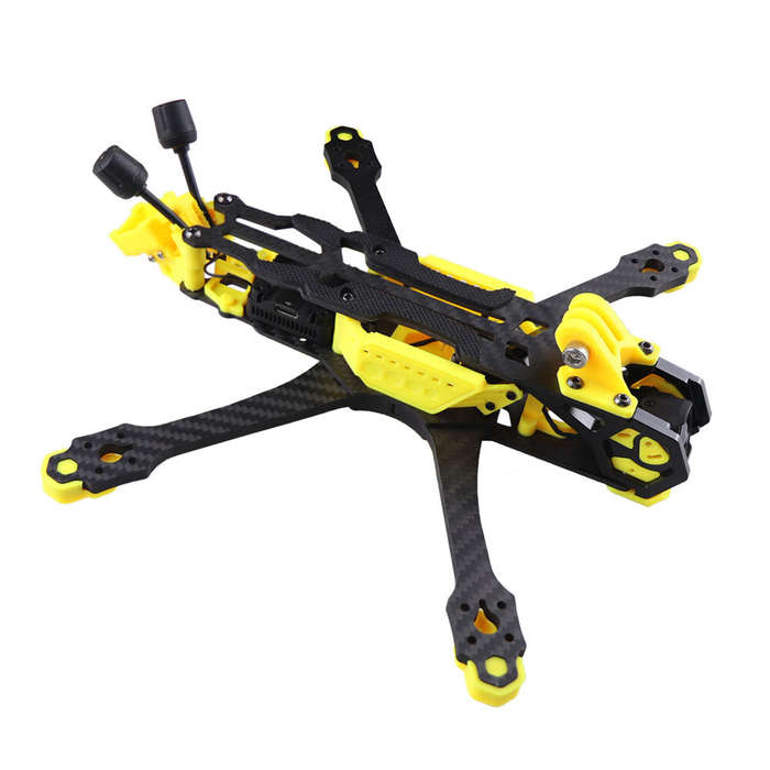 Frame Kit - HSKRC S5 V2 227mm Wheelbase 5 Inch Carbon Fiber Frame Kit Compatible with DJI O4 / DJI O