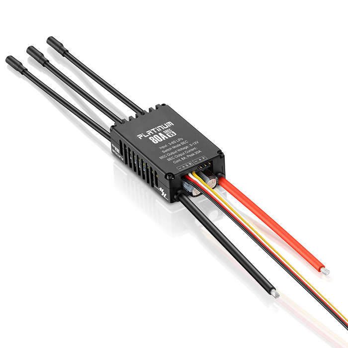 80A - Hobbywing Platinum 80A V5 VBar Telemetry Ready Brushless ESC for Helicopter