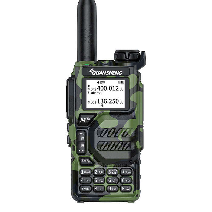 EU Plug - Quansheng UV-K5 5W Walkie Talkie Desert Camouflage UHF VHF FM DTMF Scrambler Ham 1600mAh W