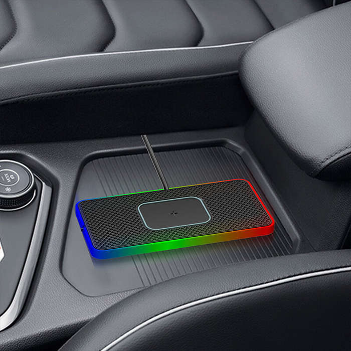 USB - 15W 10W 7.5W 5W Wireless Charger RGB Fast Wireless Charging Pad with 1M Cable for Qi-enabled S