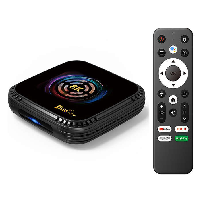 UK Plug - TV98 H728 8K UHD Android 14.0 TV Box HDR10+ 4GB RAM 64GB Storage Allwinner H728 Octa-Core