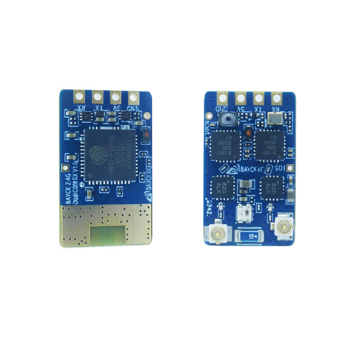 90mm*2 - BAYCK 2.4G Dual Core TCXO RX ELRS ExpressLRS Receiver with Dual T Type Antenna Support Wifi