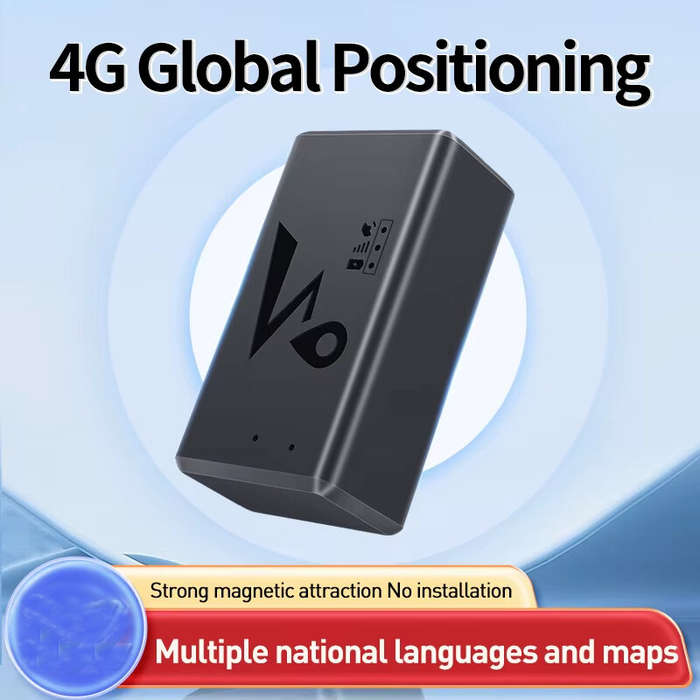 Black - 4G GPS Car Locator Mini Locator Vehicle Tracker GPS Tracker Elderly/Children Car Alarm Track