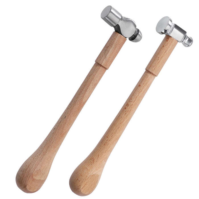 #A - RUITOOL Portable Multifunctional Mini Handmade Hammer High Carbon Steel Head Wooden Handle Suit